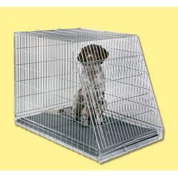 Draadkooi met kussen met één schuine wand